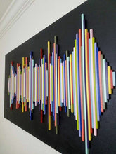 Load image into Gallery viewer, Sound Wave Plank Wood Mosaic Wall Decor
