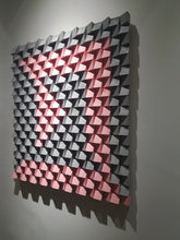 Load image into Gallery viewer, Red and Black Wood Mosaic Wall Decor

