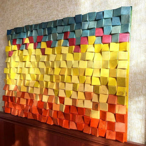 Sun Reflection Wood Mosaic Wall Decor