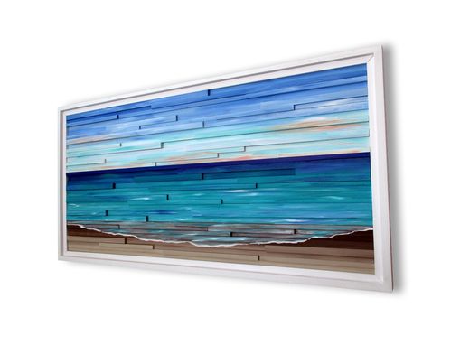 Ocean Wall Art Plank Wood Mosaic Wall Decor
