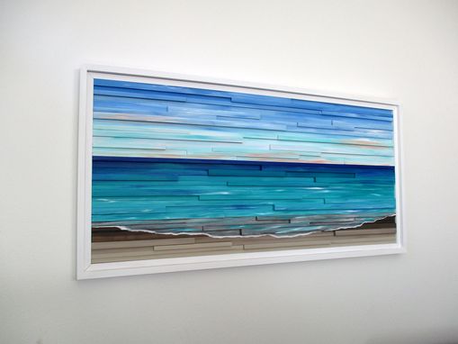 Ocean Wall Art Plank Wood Mosaic Wall Decor