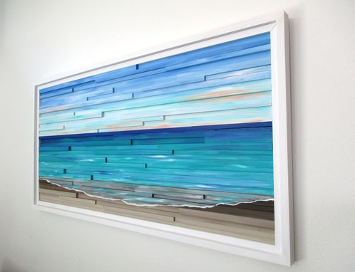 Ocean Wall Art Plank Wood Mosaic Wall Decor