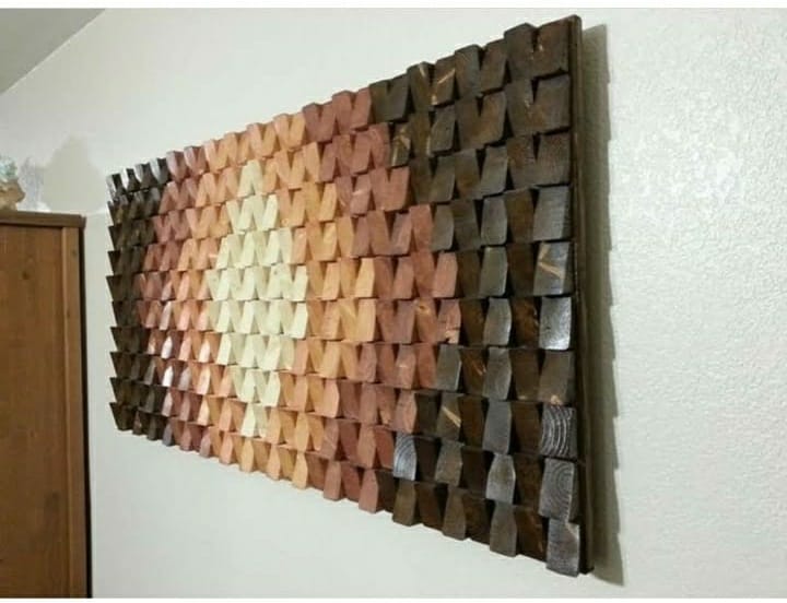 The Wonderful Third Eye Wood Mosaic Wall Decor