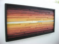 Blazing Sunset Plank Wood Mosaic Wall Decor