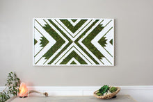 Load image into Gallery viewer, Preserved Moss Mosaic Aztec Design Wall Decor
