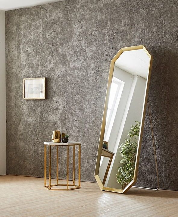 Splendid Golden Finish Designer Mirror