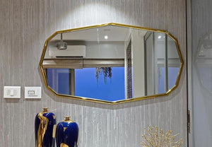 Elegant Golden Finish Designer Mirror