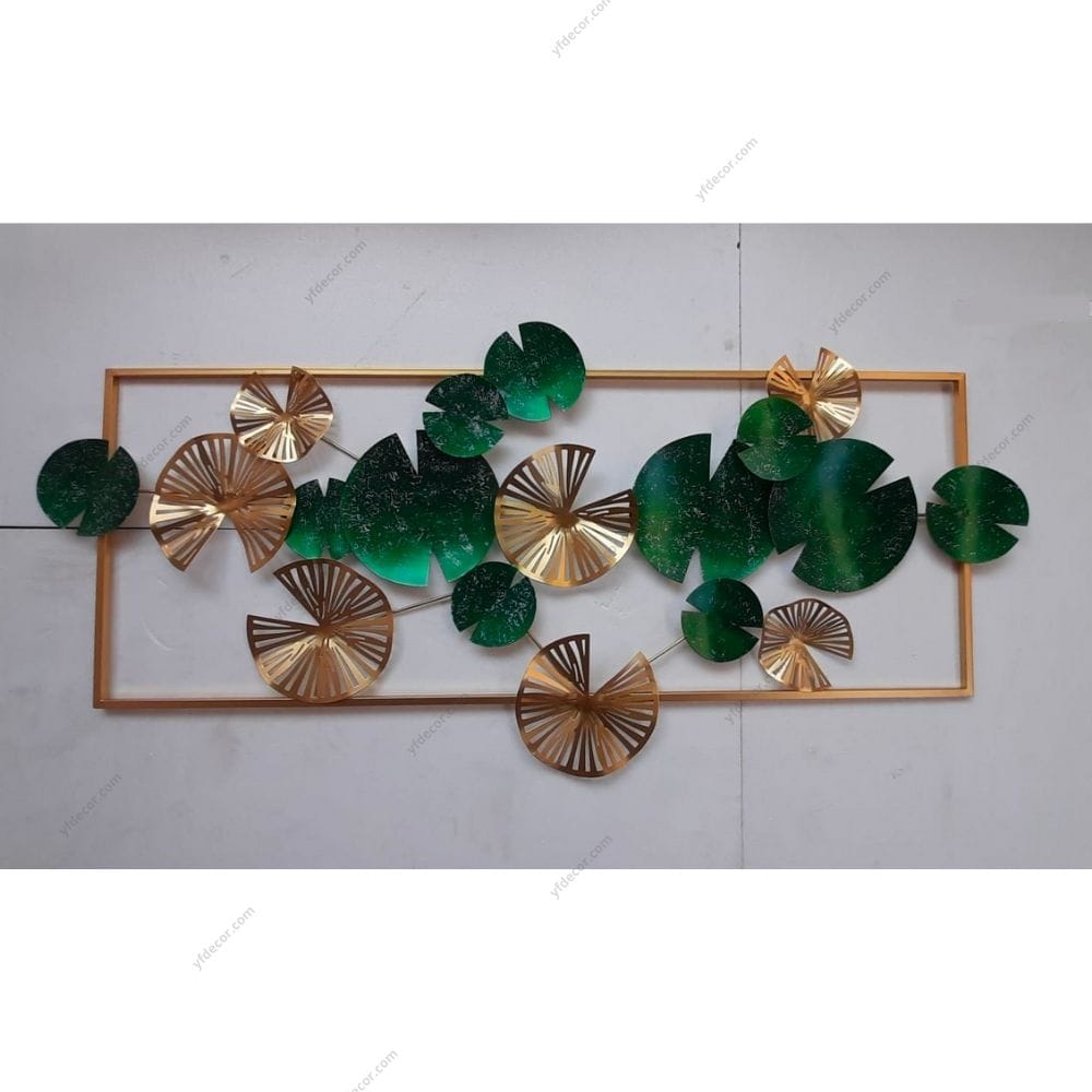 Emerald Green Framed Metal Wall Hanging