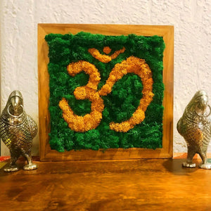 Om Moss Frame with Dark Wood