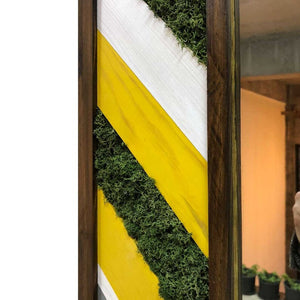 Unique Garden Style Preserved Moss Wall Mirror