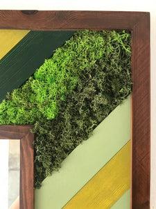 Preserved Green Moss Wall Mirror