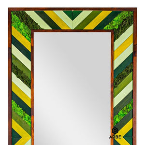 Preserved Green Moss Wall Mirror