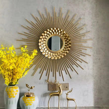 Load image into Gallery viewer, Sunflower Designer Metal Wall Mirror
