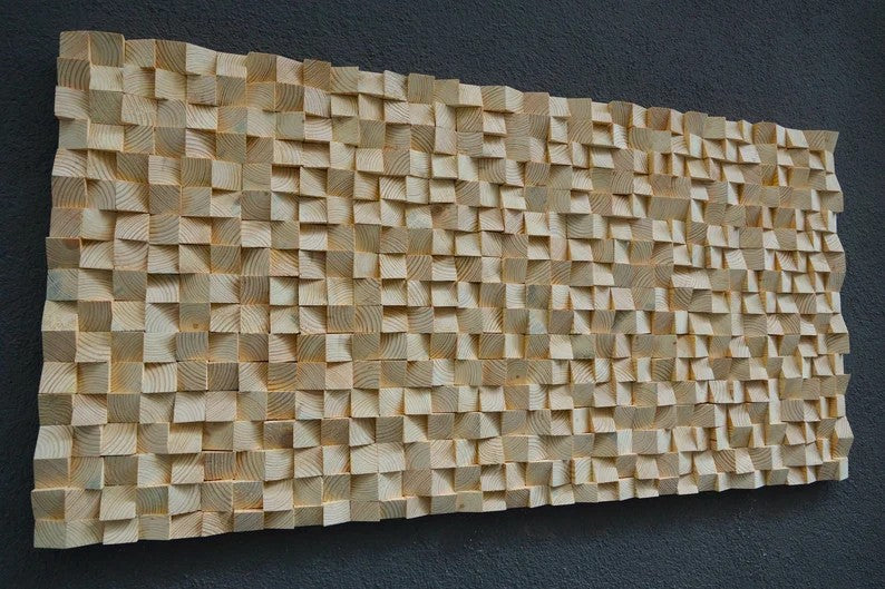 Wood Wall Sculpture Wood Mosaic Wall Decor