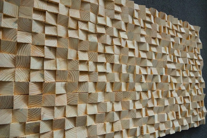 Wood Wall Sculpture Wood Mosaic Wall Decor