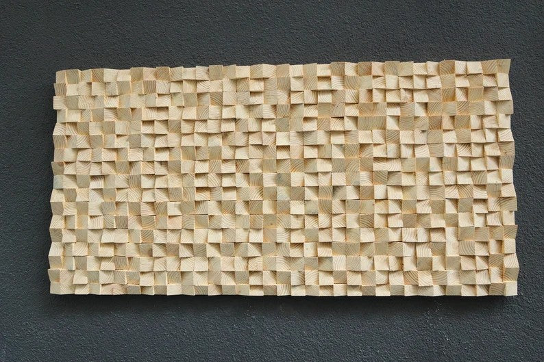 Wood Wall Sculpture Wood Mosaic Wall Decor