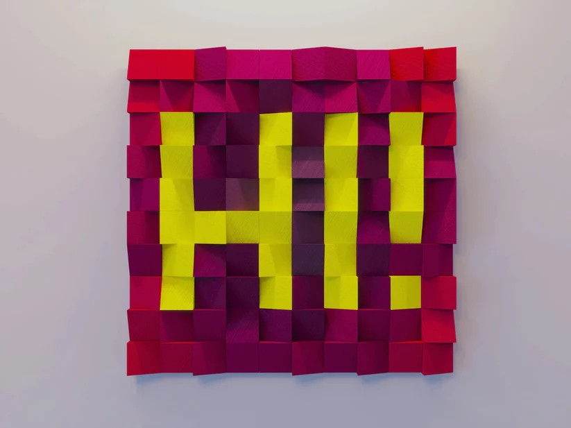 Hi ! Wood Mosaic Wall Decor
