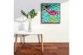Flamingo Wood Mosaic Wall Decor