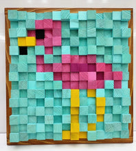 Load image into Gallery viewer, Flamingo Wood Mosaic Wall Decor
