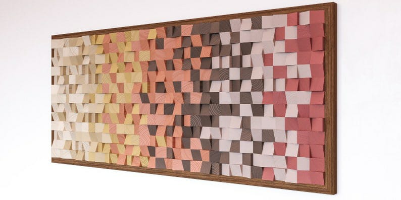 Touch of Eternity Wood Mosaic Wall Decor