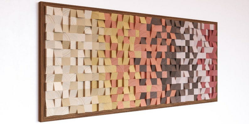 Touch of Eternity Wood Mosaic Wall Decor
