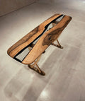 Gorgeous Brown Epoxy Resin Console Table