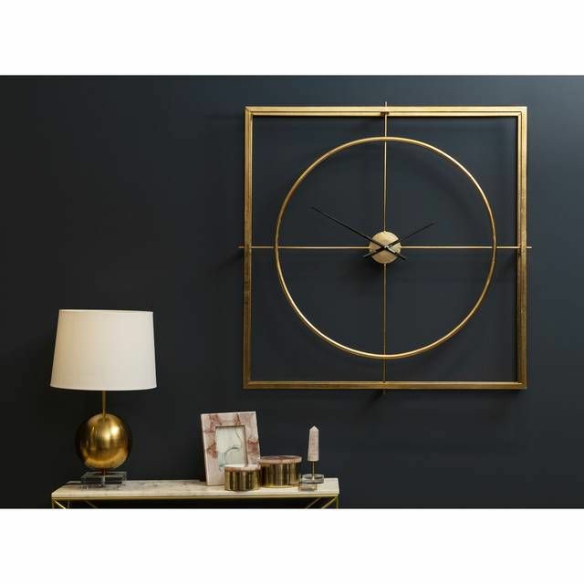 Gorgeous Golden Design Metal Wall Clock – Saajawat