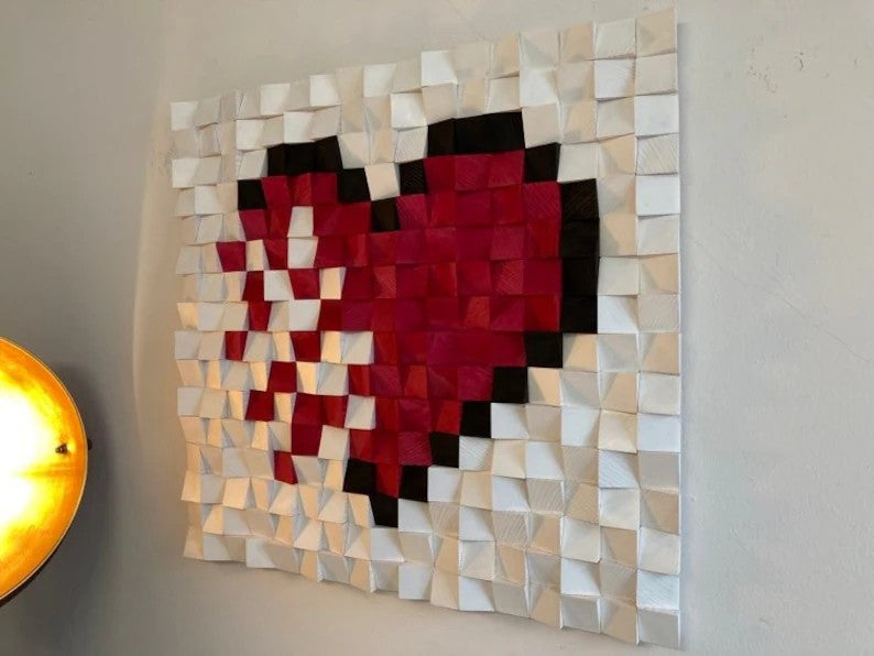 Love is in the Air Wood Mosaic Wall Decor