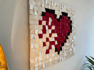 Love is in the Air Wood Mosaic Wall Decor