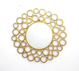 Decorative Golden Finish Round Mirror