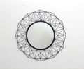 Classic Black Finish Round Mirror