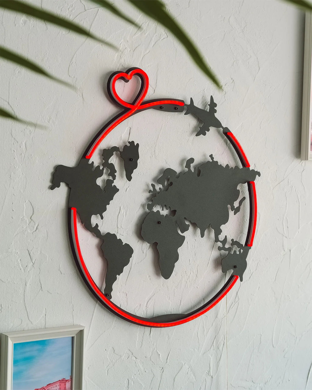 LOVE AROUND NEON WALL ART