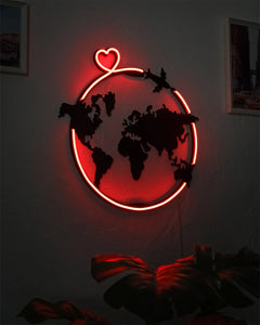 LOVE AROUND NEON WALL ART