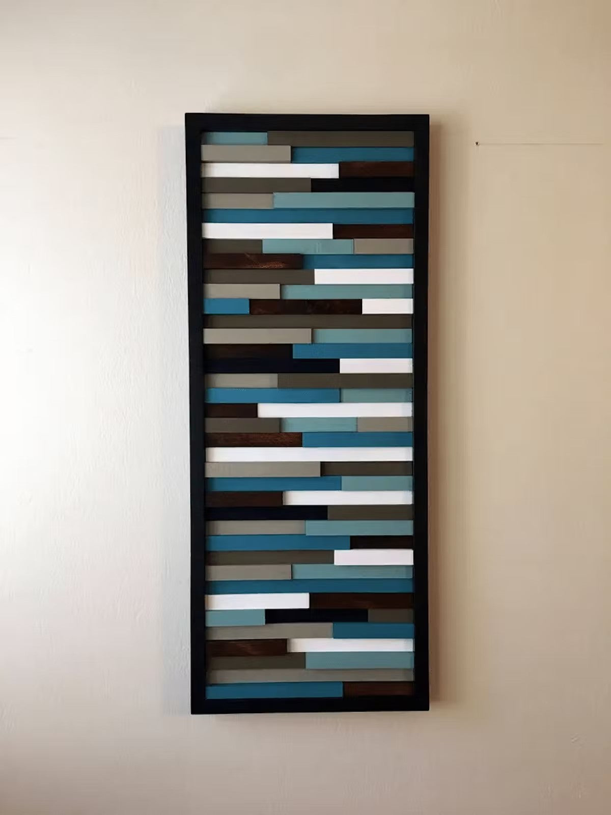 Live Your Life Plank Wood Mosaic Wall Decor