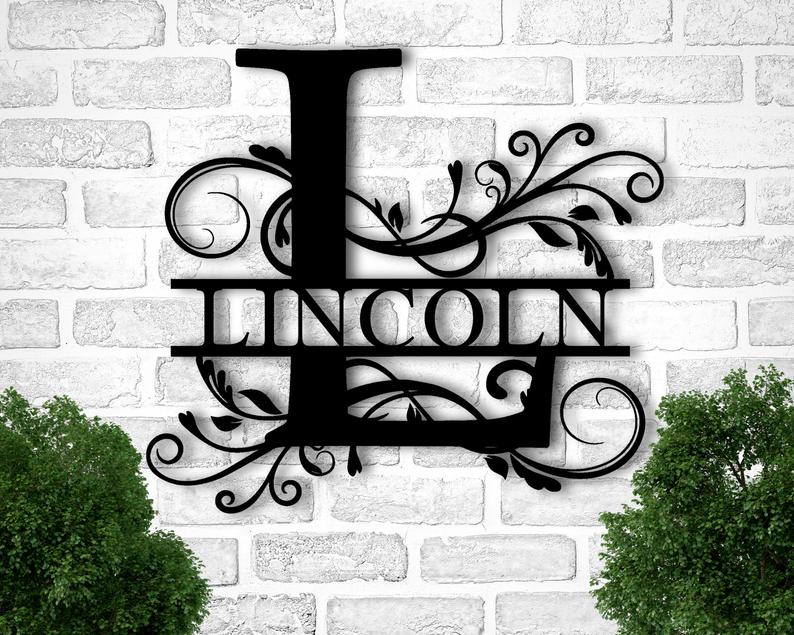 Personalised Monogram Letter L Wall Decor