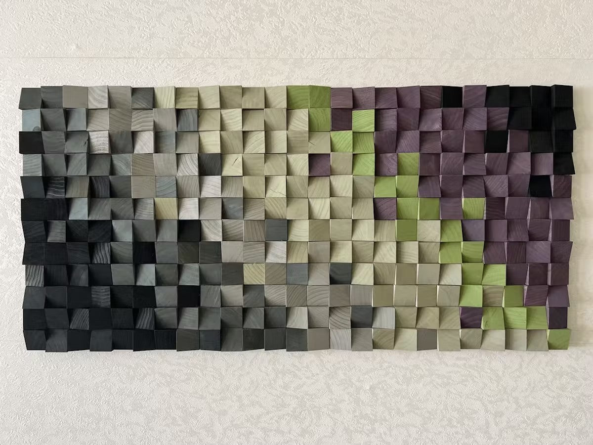 Lunkho E Dosare Wood Mosaic Wall Decor