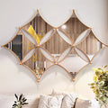 Luxury Gold Metal Wall Mirror Geometric