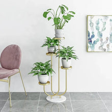 Load image into Gallery viewer, Metal Plant Stand 4-Shelf Gold Plant Pot Stand for Indoor in Large
