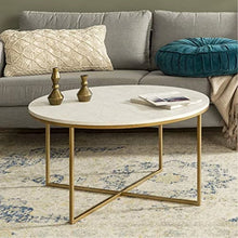 Load image into Gallery viewer, Minimalist Golden Metal Centre Table In Criss Cross Design
