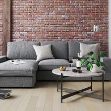 Load image into Gallery viewer, Minimalist Matte Black Metal Centre Table In Criss Cross Design
