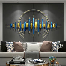 Load image into Gallery viewer, Modern Creative Wrought Iron Home Living Room Blue&amp;Gold Wall Decor
