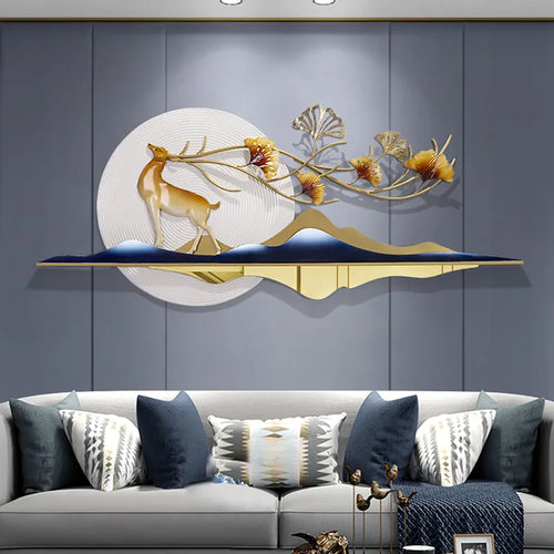 Modern 3D Unique Metal Nature Landscape Wall Decor Art for Living Room  Bedroom