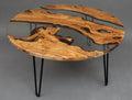 Modern Round Transparent Live Round Edge Coffee Table