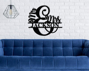 Personalized Mr and Mrs Sign Wall Decor