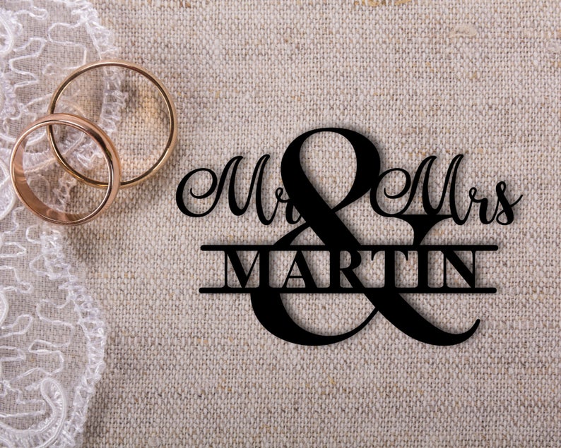 Mr and Mrs Personalized Monogram Wall Decor