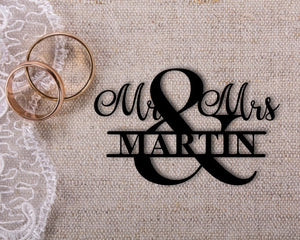 Mr and Mrs Personalized Monogram Wall Decor