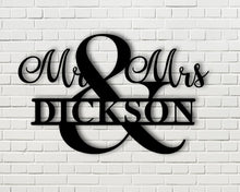 Load image into Gallery viewer, Mr and Mrs Personalized Monogram Wall Decor
