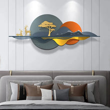 Load image into Gallery viewer, Nature Landscape Deer Metal Wall Hanging
