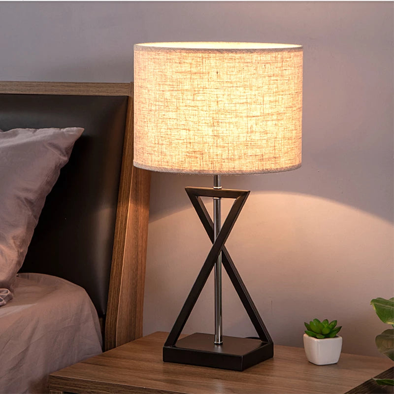 Modern Table Lamp With Black Metal Finish Home Decor