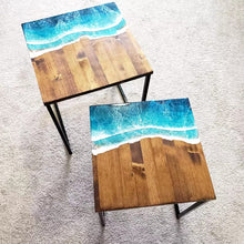 Load image into Gallery viewer, Ocean Wave Epoxy River Nesting Tables
